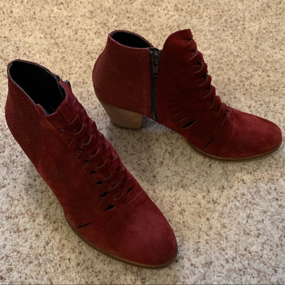 Free People Shoes - LIKE NEW Free People Boots (9) Red Leather